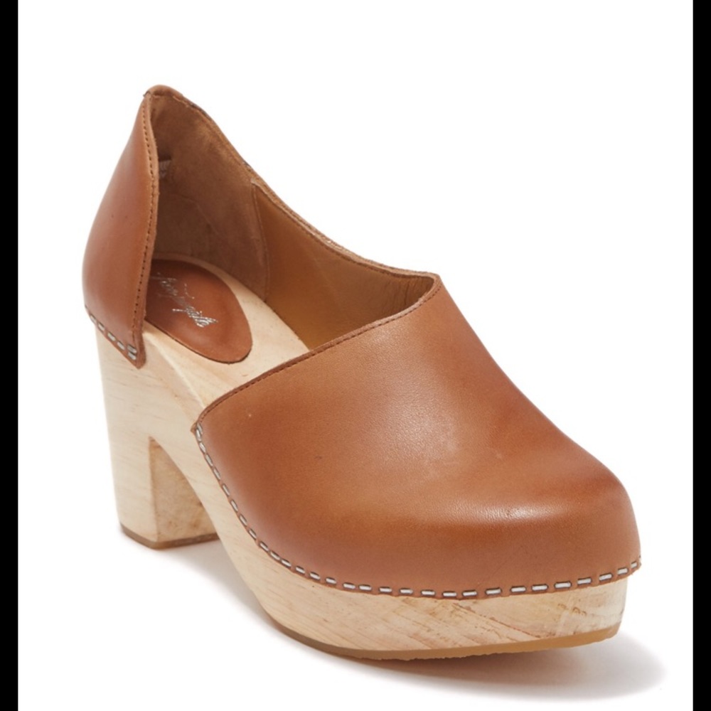 Free People Monroe Leather Clogs Size 10 (40)
